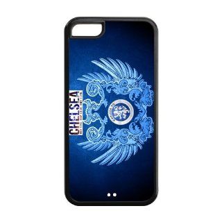 Custom Stylish Chelsea FC Hard Back TPU Protective Case for iPhone 5C Cell Phones & Accessories