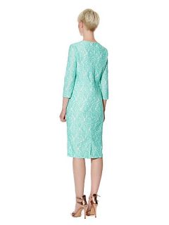Pied a Terre Amy Lace Shift Dress 3/4 Sleeve Mint