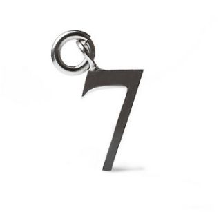 number charm silver by element jewellery