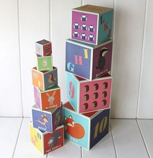 stackable woodland alphabet blocks by posh totty designs interiors