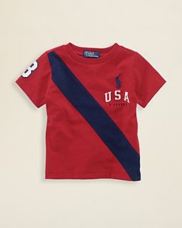 Ralph Lauren Childrenswear Infant Boys' USA Banner Tee   Sizes 9 24 Months's