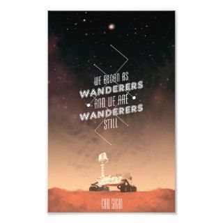 Carl Sagan quote, Mars Rover. 10" poster Photo Art