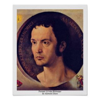 Portrait Of John Kleberger By Albrecht Dürer Poster