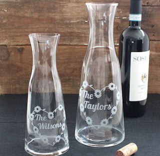 personalised daisy chain carafe by becky broome