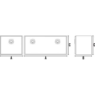 Locking Heavy-Duty Aluminum Underbody Truck Box — 24in.x 17in. x 18in., Model# 36012743  Underbody Truck Boxes