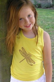 girl's dragonfly racer back vest by jam childrenswear