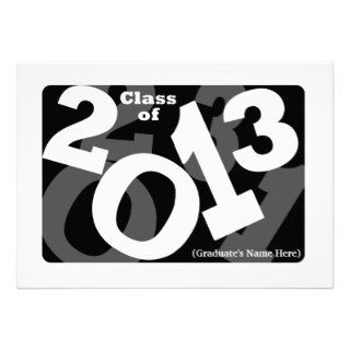 Black/White 2013 Fun Graduation Numbers Cards