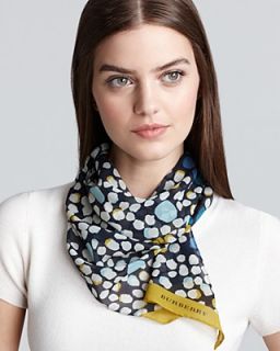 Burberry Painted Flower Dot Silk Scarf's