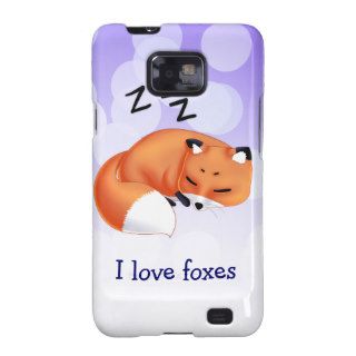 Cute Kawaii Sleeping cartoon fox Samsung Galaxy Cover