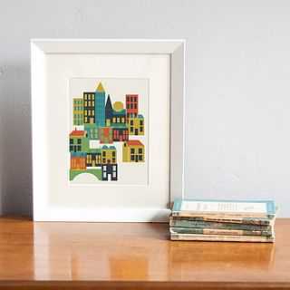 toy town print by alice rebecca potter