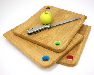 colour coded oak chopping boards by mijmoj design limited