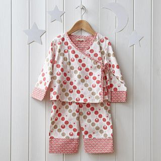 girls pink kimono pyjamas by ella & otto