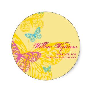 BUSINESS LABEL  butterflies 6 Round Sticker