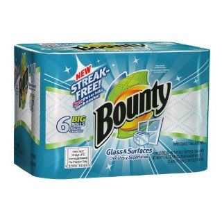 Bounty Paper Towels, 6 Big Rolls, Glass & Surfaces, 90 Two Ply Sheets Per Roll Health & Personal Care