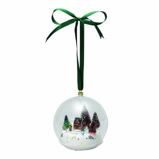 Gold Label Glass Scene Ornament, Gingerbread House, 5 Inch   Decorative Hanging Ornaments