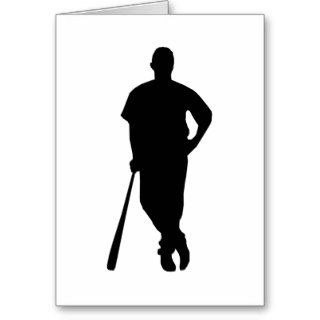Baseball Player Silhouette Card