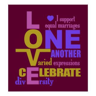 Marriage Equality / One Love custom poster