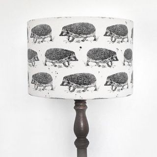 hand printed hedgehog lampshade by whinberry & antler