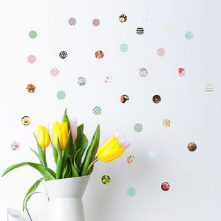 'patterned polka dots' wall sticker set by oakdene designs