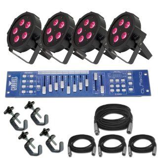 American DJ Mega Tri Par Profile X 4 Lighting System Musical Instruments