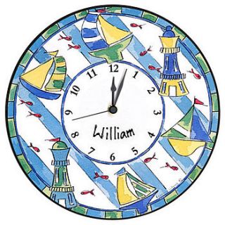 personalised boat clock by animurals