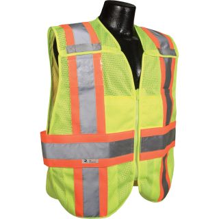 Radians Class 2 Breakaway Expandable Two-Tone Safety Vest — Lime, XL/2XL, Model# SV24-2ZGM  Safety Vests