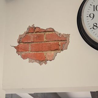 brick and plaster wall sticker by oakdene designs