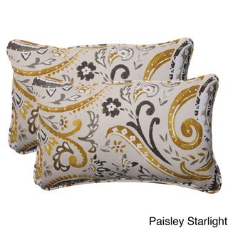 Pillow Perfect Outdoor Paisley Corded Rectangular Throw Pillows (Set of 2) Pillow Perfect Outdoor Cushions & Pillows