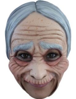 Scary Masks Old Lady Chinless Adult Mask Halloween Costume   Most Adults Clothing