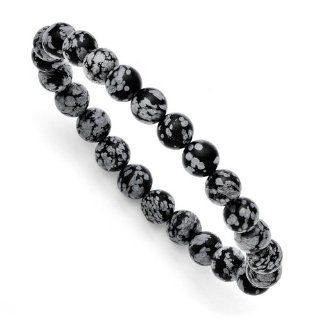 Chisel Snowflake Stone Stretch Bracelet Jewelry