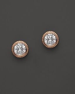 Diamond Milgrain Stud Earrings in 14K Rose Gold, 0.50 ct. t.w.'s