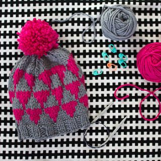triangle hat knitting kit by kat goldin designs