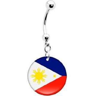 Philippines Flag Belly Ring Body Piercing Rings Jewelry