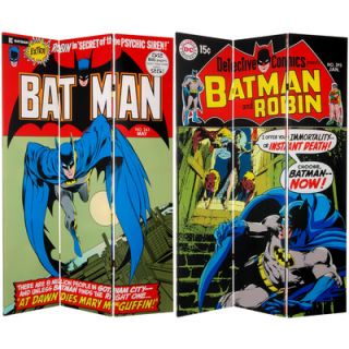 Oriental Furniture Tall Double Sided Batman Canvas Room Divider