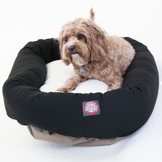 Majestic Pet Bagel style Black 32 inch Dog Bed Majestic Pet Products Other Pet Beds