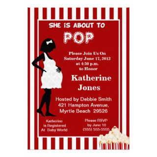 Neutral She's About to Pop Baby Shower  Invitation