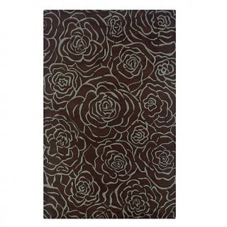 Andrea Stark Floral Tufted Brown & Blue Rug 2ft 6In x 8