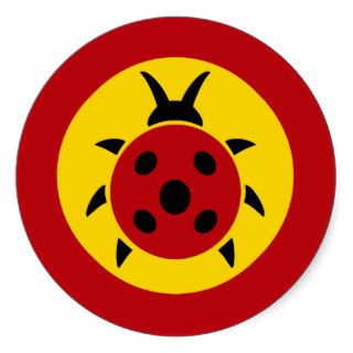Lady Bug Round Stickers