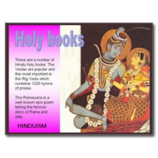 Religion, Hinduism, India, Hindu Holy Books Post Cards