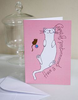 puurfect cat birthday card by tangerine dreams creative