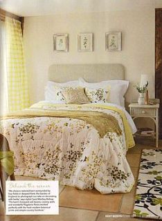 lemon quilted double bedspread one left by rhubarb crumble