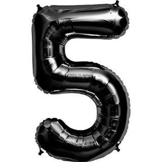 34" Number 5 Black Foil Balloon (1 per package) Kitchen & Dining