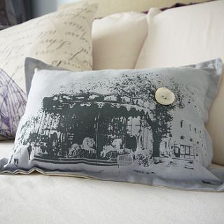 vintage style paris carousel cushion by amanda jane's