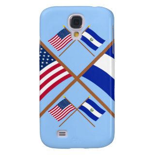 US and El Salvador Crossed Flags Samsung Galaxy S4 Covers