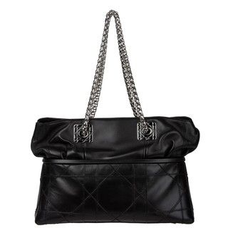 Christian Dior Black Leather Tote Bag Christian Dior Designer Handbags