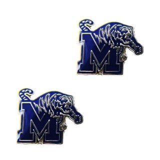Memphis Tigers Post Stud Logo Earring Set Ncaa Charm  Sports Fan Earrings  Sports & Outdoors
