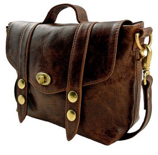 rustic brown mini satchel by freeload leather accessories