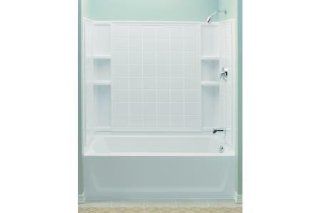 Sterling 71120120 0 Ensemble Tile Bath and Shower Kit Right Hand 60" x 32" x 74" White   Shower Installation Kits  