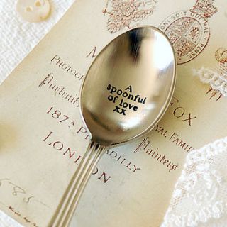 a spoonful of love vintage style spoon by highland angel