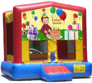 Curious George 01 Bounce House Inflatable Jumper Art Panel Theme Banner 13' x 13' (No Bounce House)  Other Products  